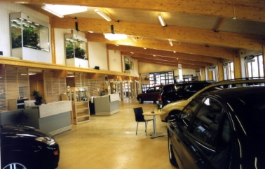 Der Innenraum eines ungew�hnlichen Showrooms